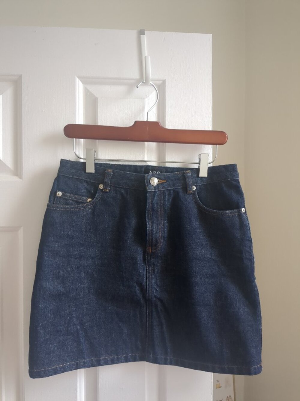 APC raw denim mini skirt size 36 / Small